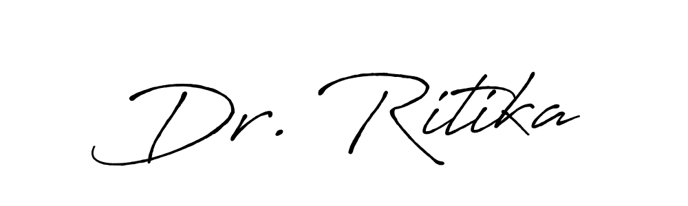 Use a signature maker to create a handwritten signature online. With this signature software, you can design (Antro_Vectra_Bolder) your own signature for name Dr. Ritika. Dr. Ritika signature style 7 images and pictures png