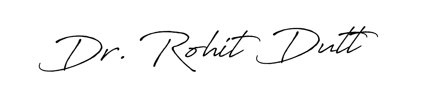 Design your own signature with our free online signature maker. With this signature software, you can create a handwritten (Antro_Vectra_Bolder) signature for name Dr. Rohit Dutt. Dr. Rohit Dutt signature style 7 images and pictures png