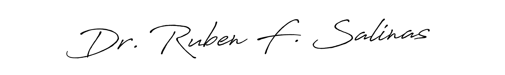 Create a beautiful signature design for name Dr. Ruben F. Salinas. With this signature (Antro_Vectra_Bolder) fonts, you can make a handwritten signature for free. Dr. Ruben F. Salinas signature style 7 images and pictures png