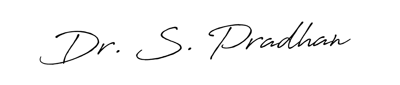You should practise on your own different ways (Antro_Vectra_Bolder) to write your name (Dr. S. Pradhan) in signature. don't let someone else do it for you. Dr. S. Pradhan signature style 7 images and pictures png
