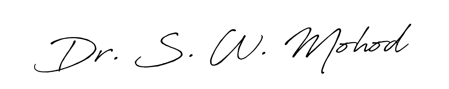 You can use this online signature creator to create a handwritten signature for the name Dr. S. W. Mohod. This is the best online autograph maker. Dr. S. W. Mohod signature style 7 images and pictures png