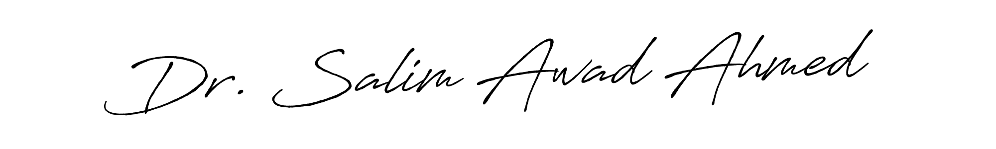 Also You can easily find your signature by using the search form. We will create Dr. Salim Awad Ahmed name handwritten signature images for you free of cost using Antro_Vectra_Bolder sign style. Dr. Salim Awad Ahmed signature style 7 images and pictures png