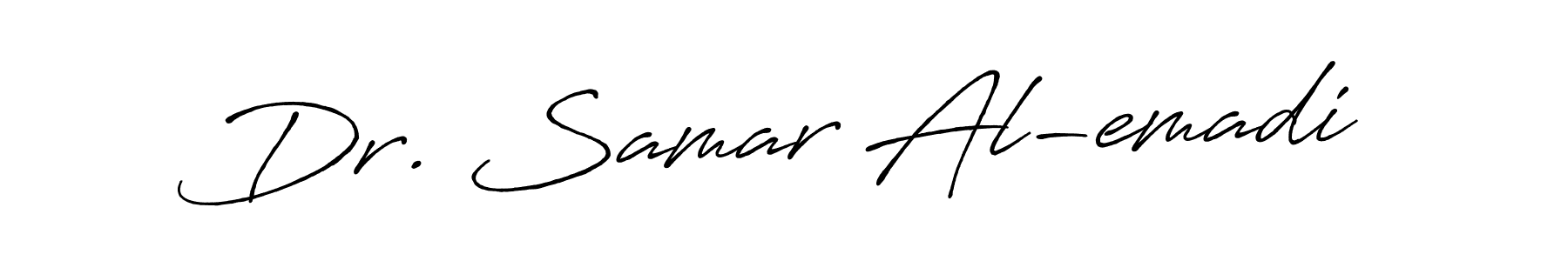 Dr. Samar Al-emadi stylish signature style. Best Handwritten Sign (Antro_Vectra_Bolder) for my name. Handwritten Signature Collection Ideas for my name Dr. Samar Al-emadi. Dr. Samar Al-emadi signature style 7 images and pictures png