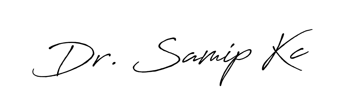 Dr. Samip Kc stylish signature style. Best Handwritten Sign (Antro_Vectra_Bolder) for my name. Handwritten Signature Collection Ideas for my name Dr. Samip Kc. Dr. Samip Kc signature style 7 images and pictures png