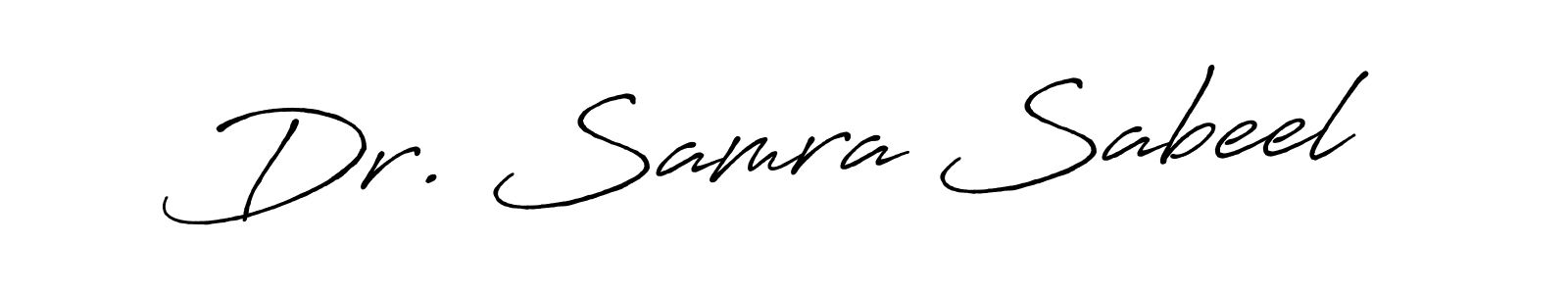 This is the best signature style for the Dr. Samra Sabeel name. Also you like these signature font (Antro_Vectra_Bolder). Mix name signature. Dr. Samra Sabeel signature style 7 images and pictures png