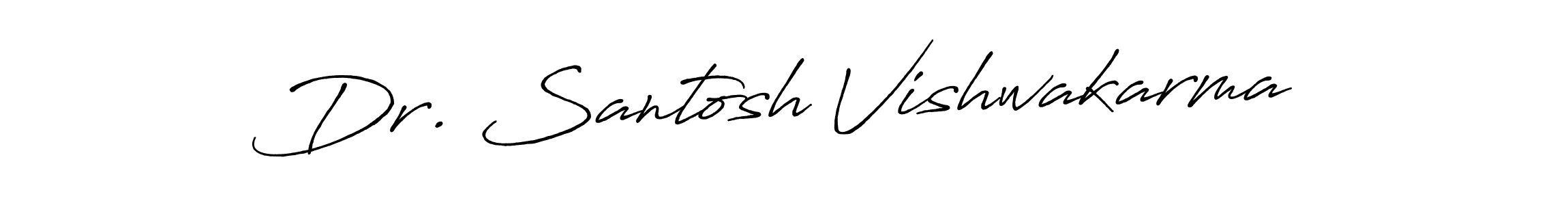 How to make Dr. Santosh Vishwakarma name signature. Use Antro_Vectra_Bolder style for creating short signs online. This is the latest handwritten sign. Dr. Santosh Vishwakarma signature style 7 images and pictures png