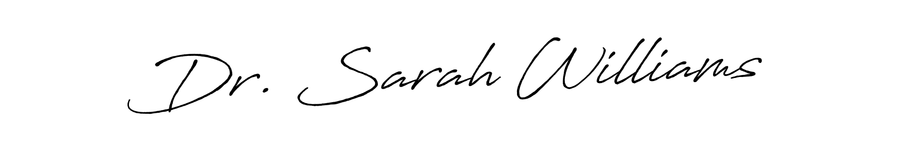 Dr. Sarah Williams stylish signature style. Best Handwritten Sign (Antro_Vectra_Bolder) for my name. Handwritten Signature Collection Ideas for my name Dr. Sarah Williams. Dr. Sarah Williams signature style 7 images and pictures png