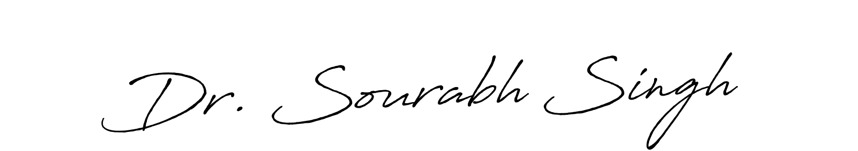 Create a beautiful signature design for name Dr. Sourabh Singh. With this signature (Antro_Vectra_Bolder) fonts, you can make a handwritten signature for free. Dr. Sourabh Singh signature style 7 images and pictures png