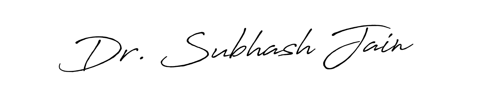 Make a beautiful signature design for name Dr. Subhash Jain. With this signature (Antro_Vectra_Bolder) style, you can create a handwritten signature for free. Dr. Subhash Jain signature style 7 images and pictures png