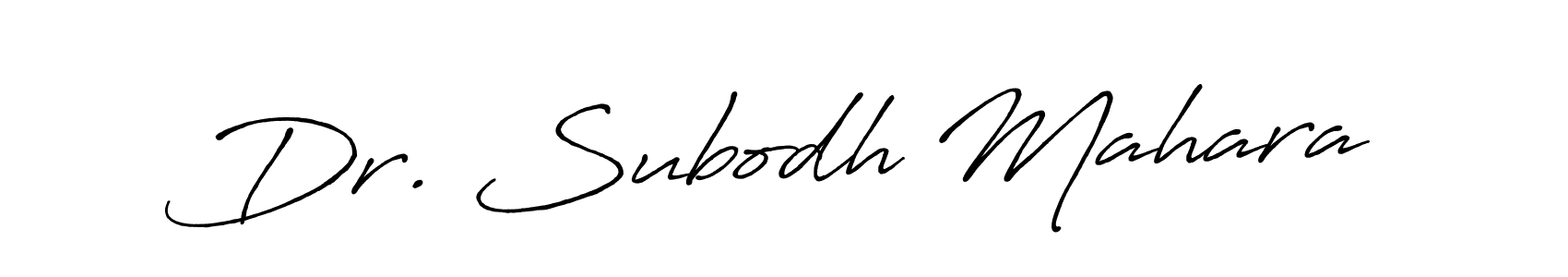 Make a beautiful signature design for name Dr. Subodh Mahara. With this signature (Antro_Vectra_Bolder) style, you can create a handwritten signature for free. Dr. Subodh Mahara signature style 7 images and pictures png