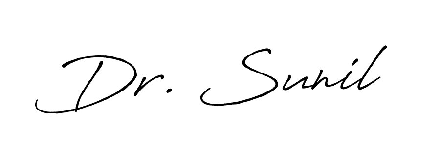 How to make Dr. Sunil signature? Antro_Vectra_Bolder is a professional autograph style. Create handwritten signature for Dr. Sunil name. Dr. Sunil signature style 7 images and pictures png