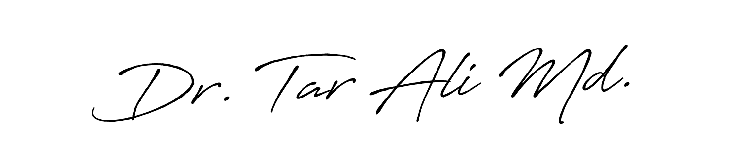 Use a signature maker to create a handwritten signature online. With this signature software, you can design (Antro_Vectra_Bolder) your own signature for name Dr. Tar Ali Md.. Dr. Tar Ali Md. signature style 7 images and pictures png