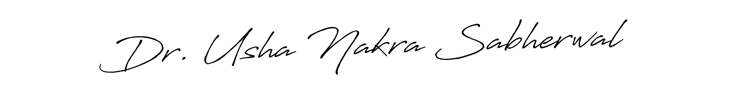 Also You can easily find your signature by using the search form. We will create Dr. Usha Nakra Sabherwal name handwritten signature images for you free of cost using Antro_Vectra_Bolder sign style. Dr. Usha Nakra Sabherwal signature style 7 images and pictures png