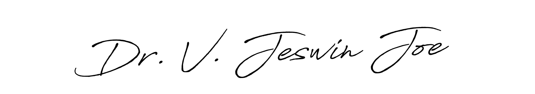 This is the best signature style for the Dr. V. Jeswin Joe name. Also you like these signature font (Antro_Vectra_Bolder). Mix name signature. Dr. V. Jeswin Joe signature style 7 images and pictures png