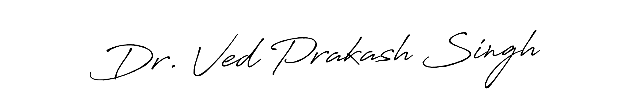 Create a beautiful signature design for name Dr. Ved Prakash Singh. With this signature (Antro_Vectra_Bolder) fonts, you can make a handwritten signature for free. Dr. Ved Prakash Singh signature style 7 images and pictures png
