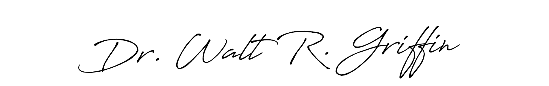 You should practise on your own different ways (Antro_Vectra_Bolder) to write your name (Dr. Walt R. Griffin) in signature. don't let someone else do it for you. Dr. Walt R. Griffin signature style 7 images and pictures png