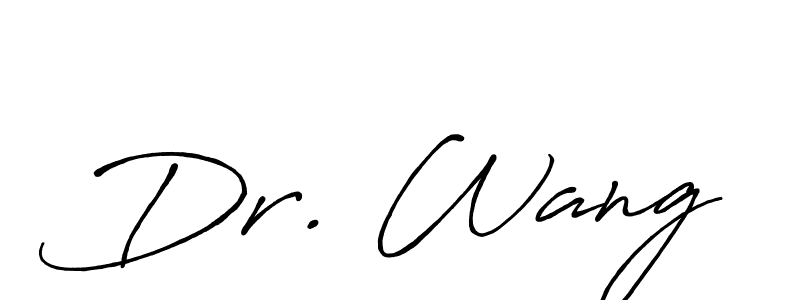 The best way (Antro_Vectra_Bolder) to make a short signature is to pick only two or three words in your name. The name Dr. Wang include a total of six letters. For converting this name. Dr. Wang signature style 7 images and pictures png