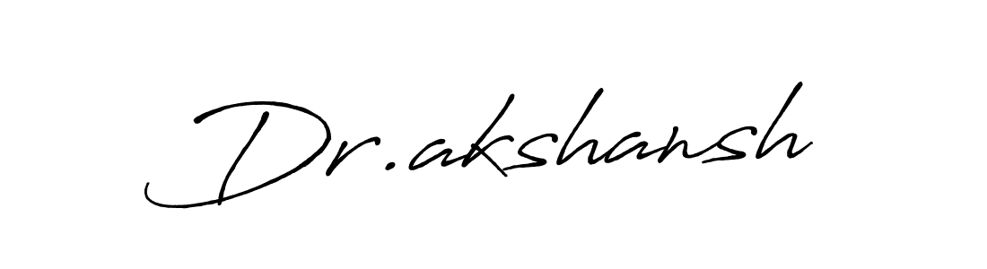 Create a beautiful signature design for name Dr.akshansh. With this signature (Antro_Vectra_Bolder) fonts, you can make a handwritten signature for free. Dr.akshansh signature style 7 images and pictures png