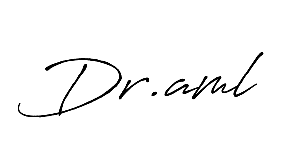 How to make Dr.aml name signature. Use Antro_Vectra_Bolder style for creating short signs online. This is the latest handwritten sign. Dr.aml signature style 7 images and pictures png