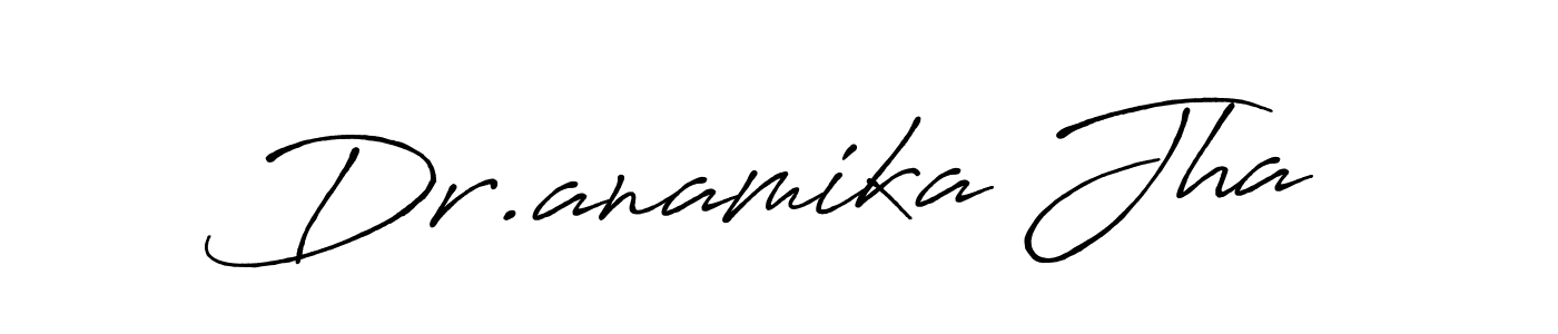 Antro_Vectra_Bolder is a professional signature style that is perfect for those who want to add a touch of class to their signature. It is also a great choice for those who want to make their signature more unique. Get Dr.anamika Jha name to fancy signature for free. Dr.anamika Jha signature style 7 images and pictures png