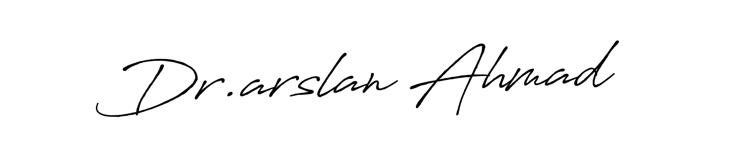 Make a beautiful signature design for name Dr.arslan Ahmad. Use this online signature maker to create a handwritten signature for free. Dr.arslan Ahmad signature style 7 images and pictures png