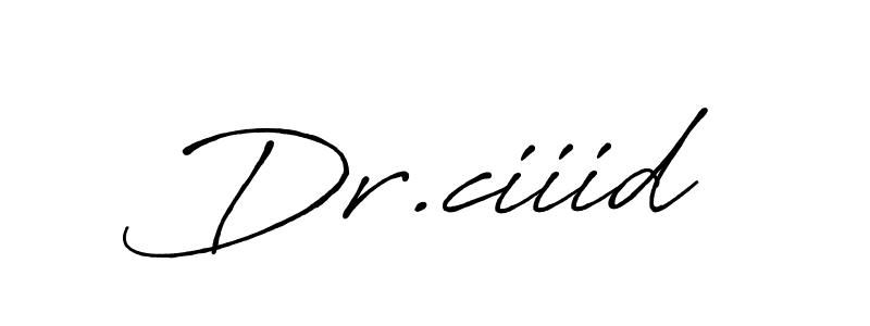 Make a beautiful signature design for name Dr.ciiid. With this signature (Antro_Vectra_Bolder) style, you can create a handwritten signature for free. Dr.ciiid signature style 7 images and pictures png