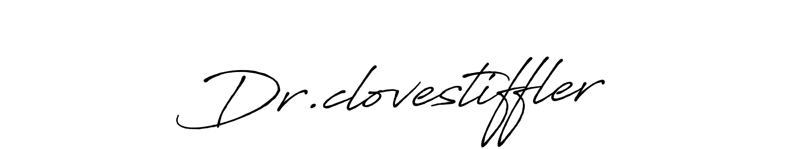 Antro_Vectra_Bolder is a professional signature style that is perfect for those who want to add a touch of class to their signature. It is also a great choice for those who want to make their signature more unique. Get Dr.clovestiffler name to fancy signature for free. Dr.clovestiffler signature style 7 images and pictures png