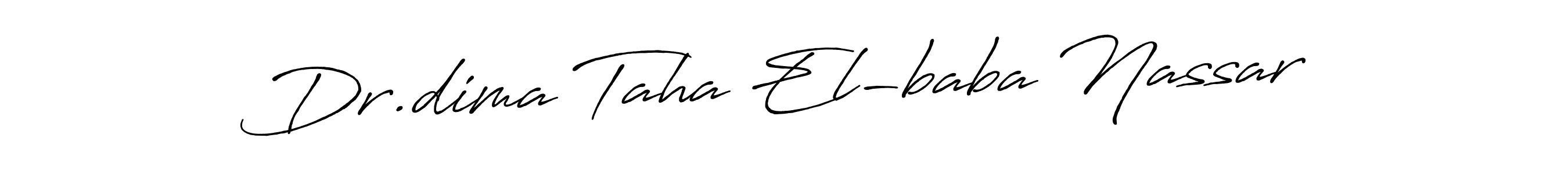 if you are searching for the best signature style for your name Dr.dima Taha El-baba Nassar. so please give up your signature search. here we have designed multiple signature styles  using Antro_Vectra_Bolder. Dr.dima Taha El-baba Nassar signature style 7 images and pictures png