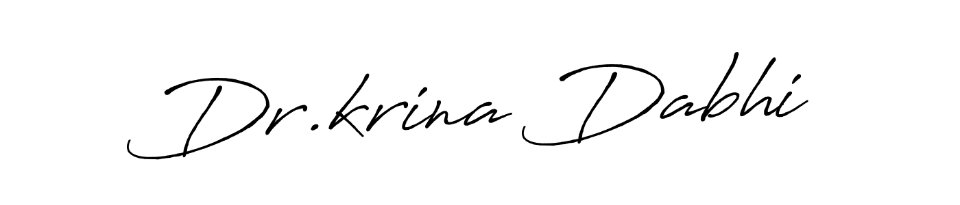 Make a beautiful signature design for name Dr.krina Dabhi. Use this online signature maker to create a handwritten signature for free. Dr.krina Dabhi signature style 7 images and pictures png