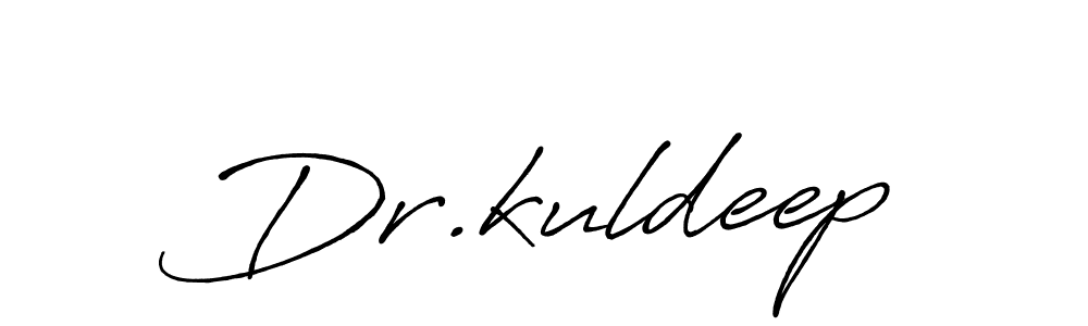 Create a beautiful signature design for name Dr.kuldeep. With this signature (Antro_Vectra_Bolder) fonts, you can make a handwritten signature for free. Dr.kuldeep signature style 7 images and pictures png