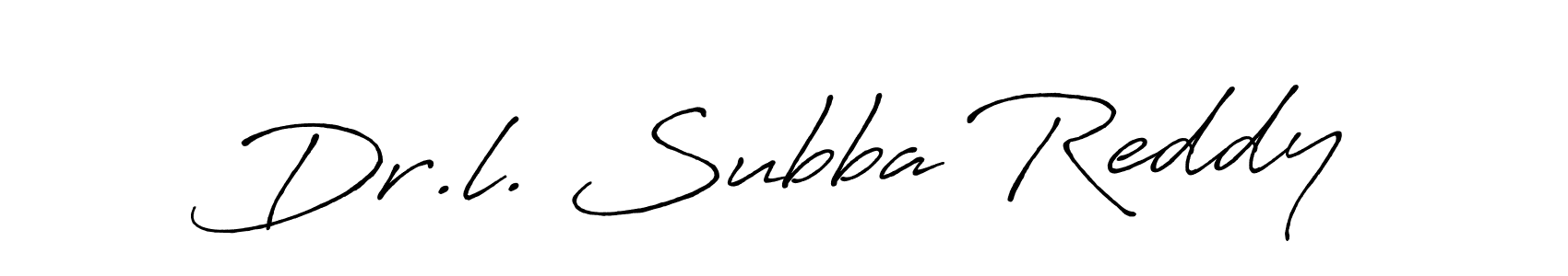 Use a signature maker to create a handwritten signature online. With this signature software, you can design (Antro_Vectra_Bolder) your own signature for name Dr.l. Subba Reddy. Dr.l. Subba Reddy signature style 7 images and pictures png