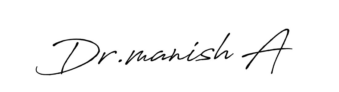 Dr.manish A stylish signature style. Best Handwritten Sign (Antro_Vectra_Bolder) for my name. Handwritten Signature Collection Ideas for my name Dr.manish A. Dr.manish A signature style 7 images and pictures png