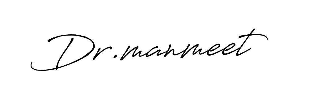 Make a beautiful signature design for name Dr.manmeet. With this signature (Antro_Vectra_Bolder) style, you can create a handwritten signature for free. Dr.manmeet signature style 7 images and pictures png