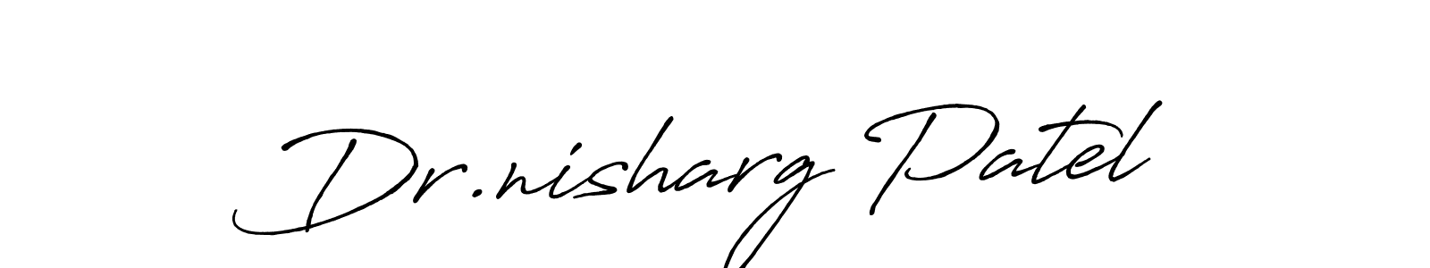 Dr.nisharg Patel stylish signature style. Best Handwritten Sign (Antro_Vectra_Bolder) for my name. Handwritten Signature Collection Ideas for my name Dr.nisharg Patel. Dr.nisharg Patel signature style 7 images and pictures png