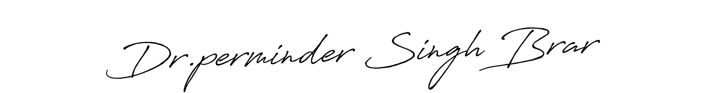 How to make Dr.perminder Singh Brar name signature. Use Antro_Vectra_Bolder style for creating short signs online. This is the latest handwritten sign. Dr.perminder Singh Brar signature style 7 images and pictures png