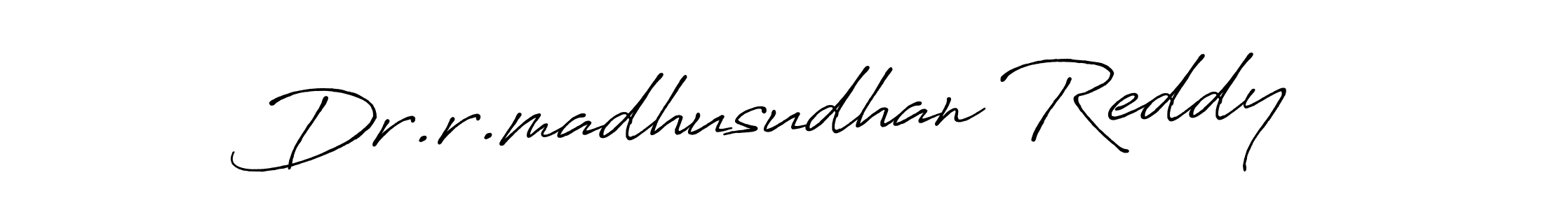Use a signature maker to create a handwritten signature online. With this signature software, you can design (Antro_Vectra_Bolder) your own signature for name Dr.r.madhusudhan Reddy. Dr.r.madhusudhan Reddy signature style 7 images and pictures png