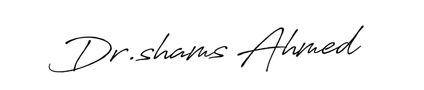 Also we have Dr.shams Ahmed name is the best signature style. Create professional handwritten signature collection using Antro_Vectra_Bolder autograph style. Dr.shams Ahmed signature style 7 images and pictures png