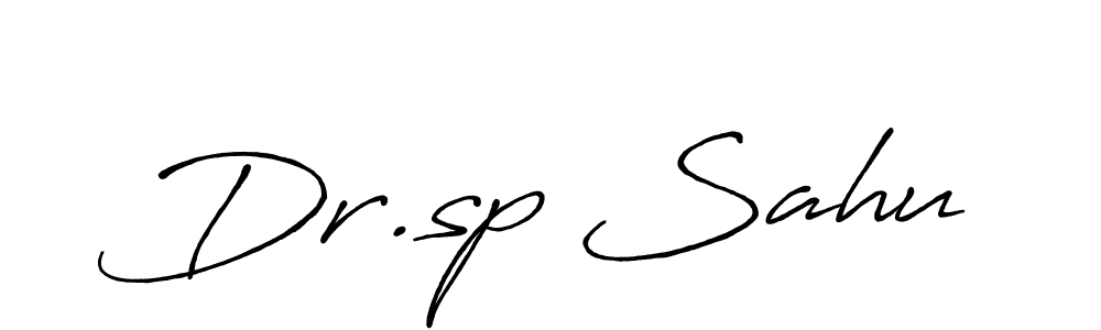 Create a beautiful signature design for name Dr.sp Sahu. With this signature (Antro_Vectra_Bolder) fonts, you can make a handwritten signature for free. Dr.sp Sahu signature style 7 images and pictures png