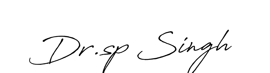 Create a beautiful signature design for name Dr.sp Singh. With this signature (Antro_Vectra_Bolder) fonts, you can make a handwritten signature for free. Dr.sp Singh signature style 7 images and pictures png