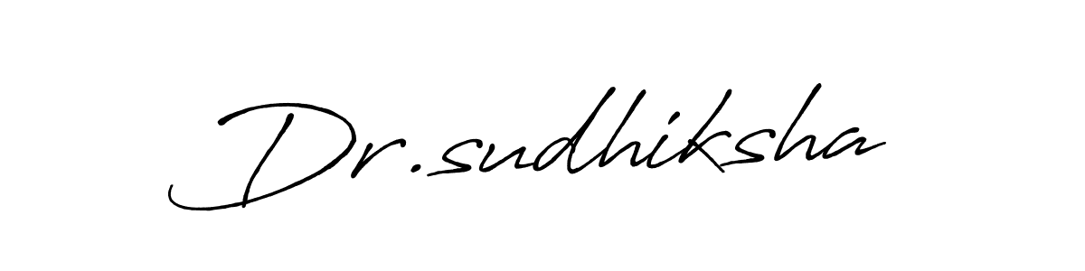 Make a beautiful signature design for name Dr.sudhiksha. With this signature (Antro_Vectra_Bolder) style, you can create a handwritten signature for free. Dr.sudhiksha signature style 7 images and pictures png