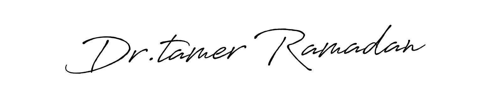 Dr.tamer Ramadan stylish signature style. Best Handwritten Sign (Antro_Vectra_Bolder) for my name. Handwritten Signature Collection Ideas for my name Dr.tamer Ramadan. Dr.tamer Ramadan signature style 7 images and pictures png