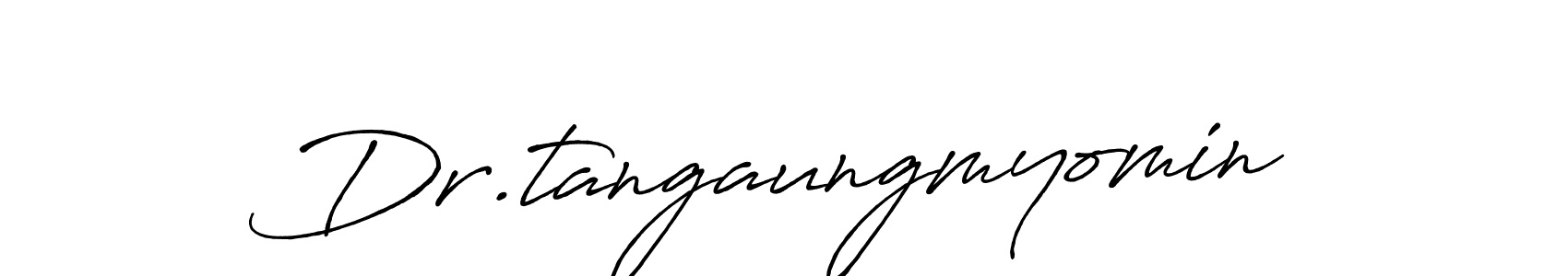 The best way (Antro_Vectra_Bolder) to make a short signature is to pick only two or three words in your name. The name Dr.tangaungmyomin include a total of six letters. For converting this name. Dr.tangaungmyomin signature style 7 images and pictures png