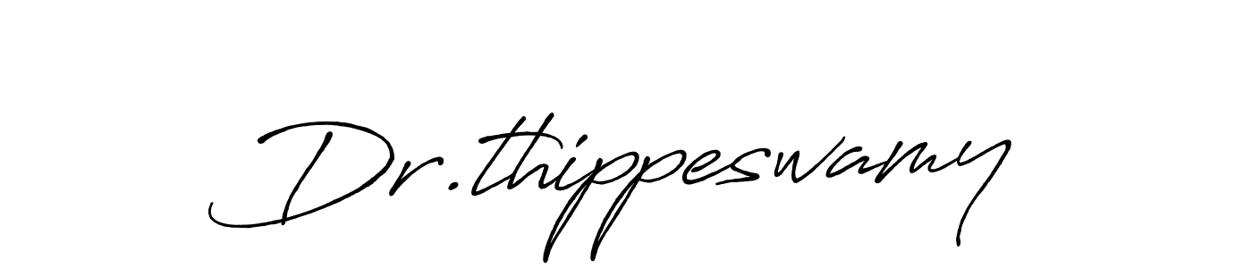 Use a signature maker to create a handwritten signature online. With this signature software, you can design (Antro_Vectra_Bolder) your own signature for name Dr.thippeswamy. Dr.thippeswamy signature style 7 images and pictures png