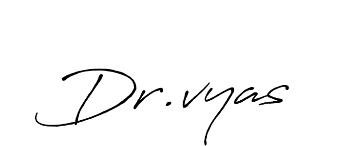 Use a signature maker to create a handwritten signature online. With this signature software, you can design (Antro_Vectra_Bolder) your own signature for name Dr.vyas. Dr.vyas signature style 7 images and pictures png