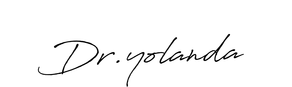 It looks lik you need a new signature style for name Dr.yolanda. Design unique handwritten (Antro_Vectra_Bolder) signature with our free signature maker in just a few clicks. Dr.yolanda signature style 7 images and pictures png