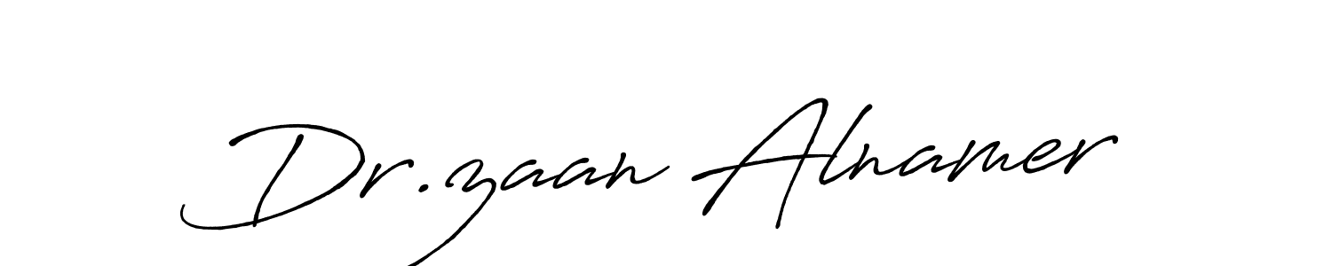 Design your own signature with our free online signature maker. With this signature software, you can create a handwritten (Antro_Vectra_Bolder) signature for name Dr.zaan Alnamer. Dr.zaan Alnamer signature style 7 images and pictures png