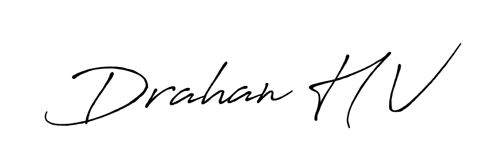 Make a beautiful signature design for name Drahan H V. Use this online signature maker to create a handwritten signature for free. Drahan H V signature style 7 images and pictures png