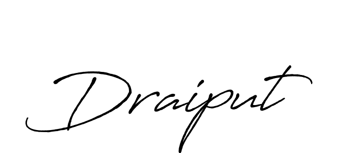 Create a beautiful signature design for name Draiput. With this signature (Antro_Vectra_Bolder) fonts, you can make a handwritten signature for free. Draiput signature style 7 images and pictures png