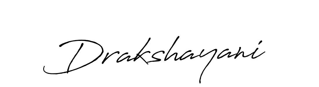 Design your own signature with our free online signature maker. With this signature software, you can create a handwritten (Antro_Vectra_Bolder) signature for name Drakshayani. Drakshayani signature style 7 images and pictures png