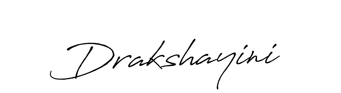 Make a beautiful signature design for name Drakshayini. With this signature (Antro_Vectra_Bolder) style, you can create a handwritten signature for free. Drakshayini signature style 7 images and pictures png